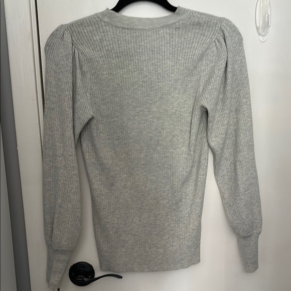 LOFT Gray Ribbed Knit Top - Picture 4 of 4